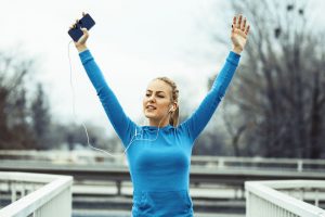 healthy woman jogging